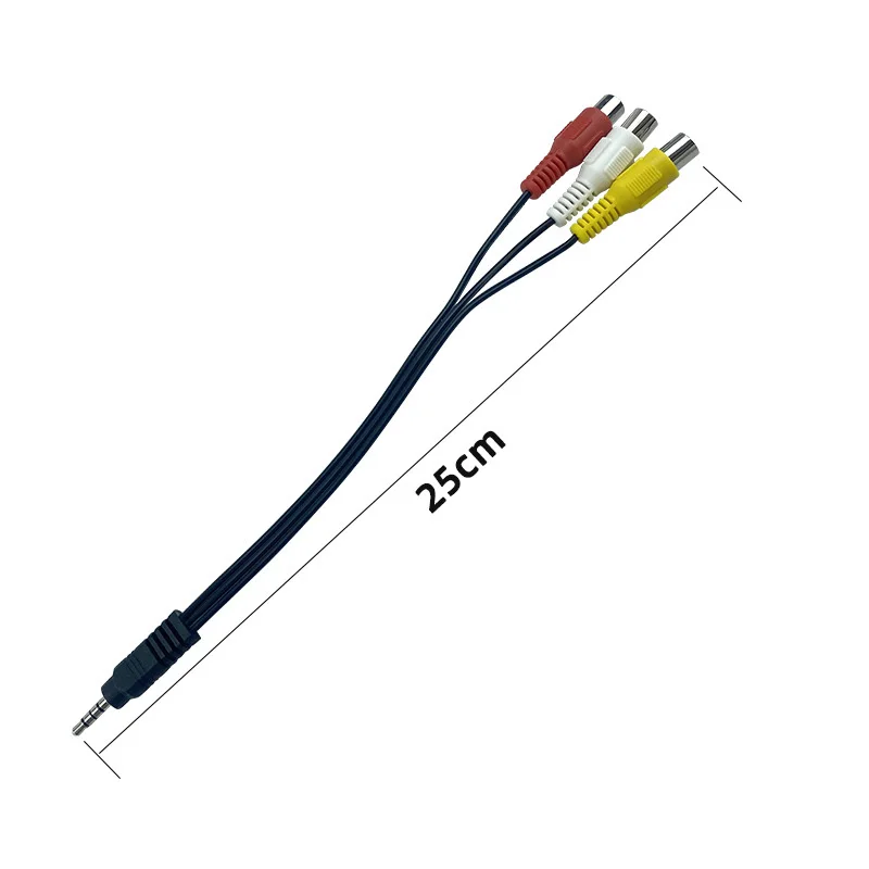 1 Mannelijk Naar 3 Vrouwelijke Rca Adio Video Splitters Snoer Rca 1 Jack Plug Naar 3 Sockets Adio Videokabel Voor Tv Dvd Pc Telefoon Laptop Tabl