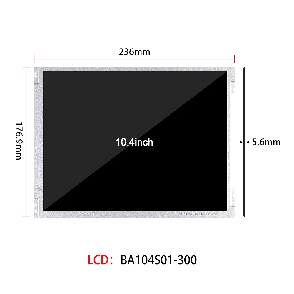 10.4 inch LCD panel 800*600 LVDS Original  BA104S01-300 ET104S0M-N10 ET104S0M-N16 350 Nits TFT LCD Module