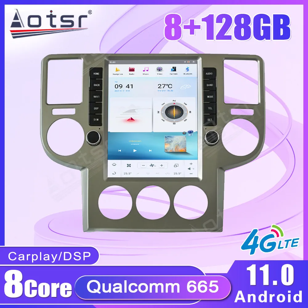 日産エクストレイルt30 2002-2008用カーラジオ,メディアプレーヤー,ステレオ,自動,Android 11,qualcomm,GPSナビゲーション