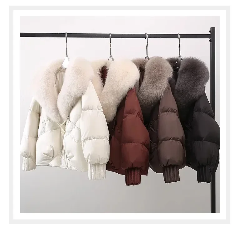 2026 Winter Thicke Warm Women's Parkas Removable Fur Collar Bread Coat Loose Chic Down Cotton Padded Casual New Coat Outwear