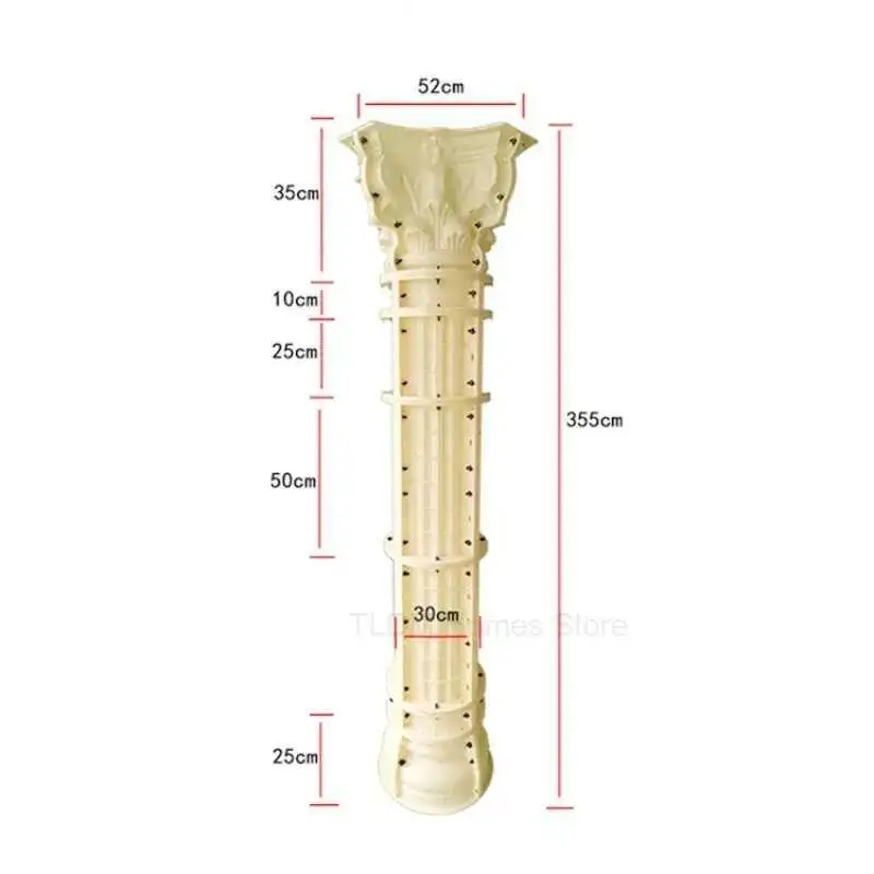 ABS Plastic Multi Pattern Thickened Roman Column Mold European Decorative Villa Gate Garden Cement Column Building cement Mold Z view 6