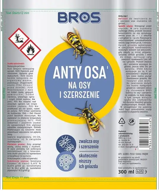 بخاخ Bros Anti Osa ، يدوم طويلاً ، بخاخ فعال