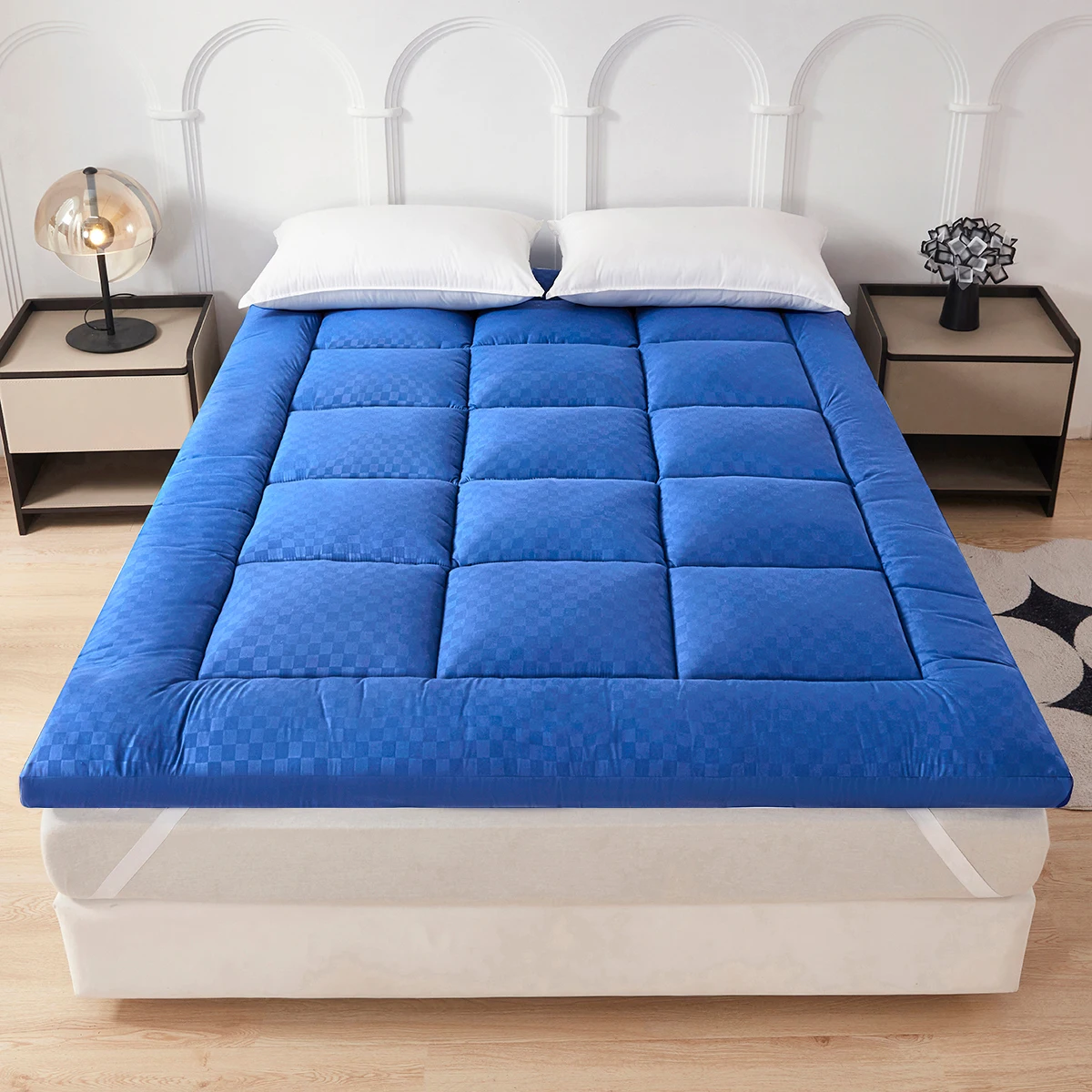 Thickened Extra Large Mattress, Autumn & Winter Mattress, Fitted Mattress Cover, Machine Washable, 4 Colors Available. Improves Comfort and Support. Mattress Protector, Available in Queen & King Sizes,Suitable for All Four Seasons for Cozy Sleep