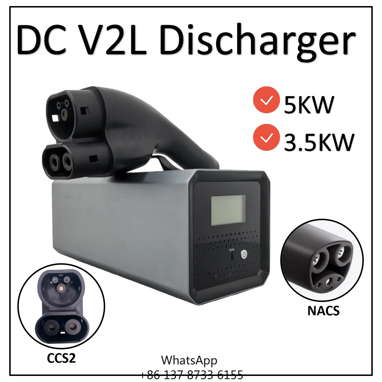 

Longood 2026 NACS EV DC V2L Inverter EV Discharger Outdoor&Indoor Camping Picnic Hot Sales