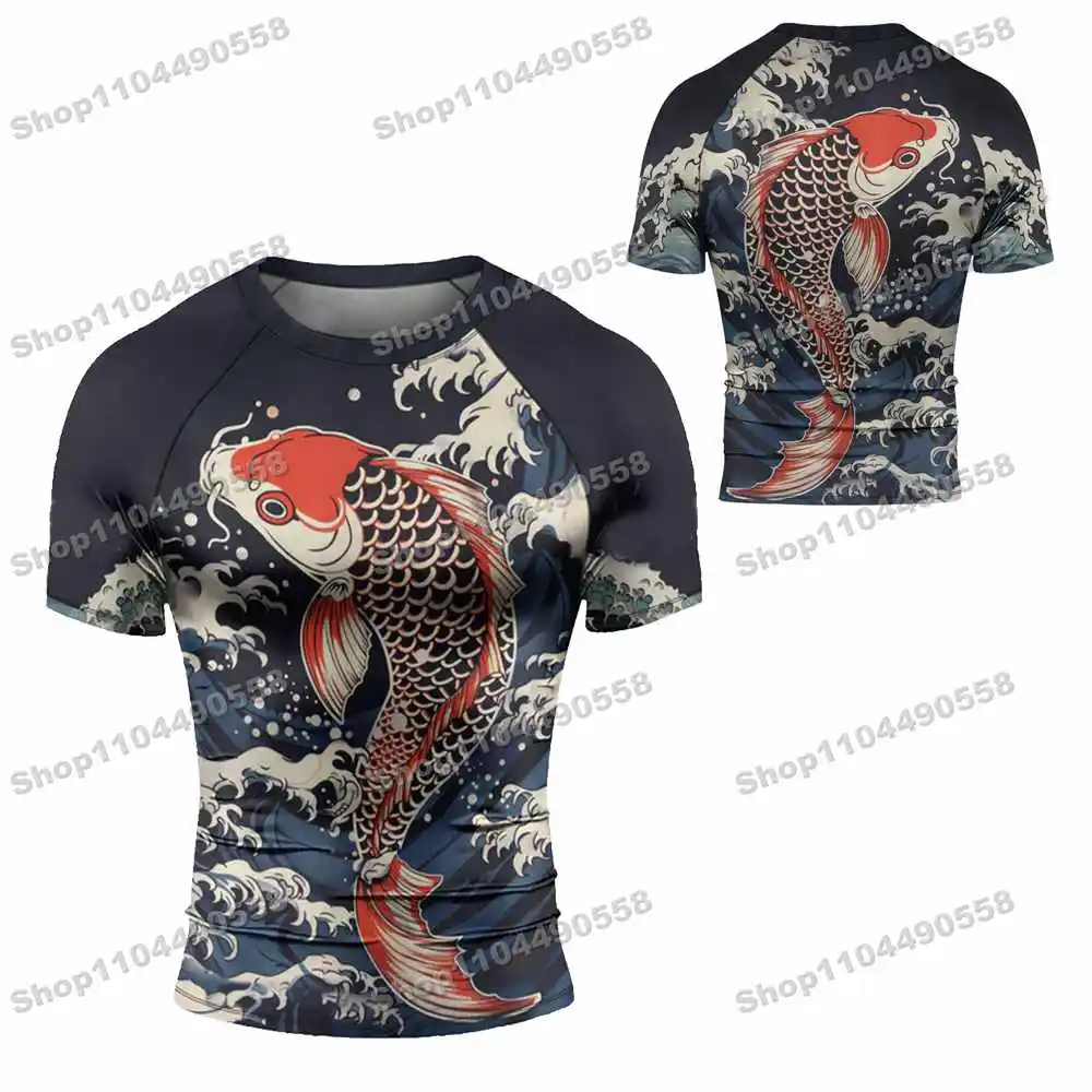 

N220th Kinds Of Newly Rash Guards Surfing Beach T-Shirts Swimwear Diving Gym Short sleeves MMA BJJ Men Jiu Jitsu Fitness Sets