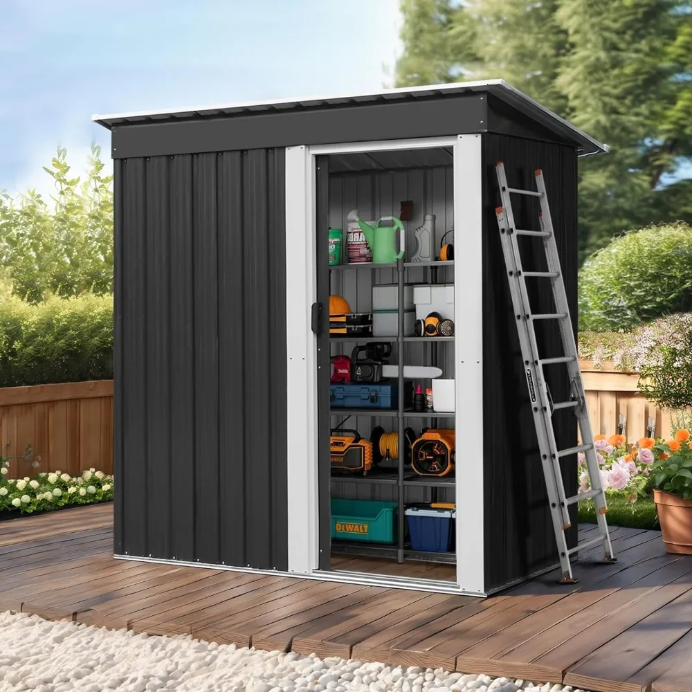 

Garden Tool Metal, Small Metal Shed with Lockable Door, Sheds & Outdoor Storage, 5 X 3 FT Storage Shed