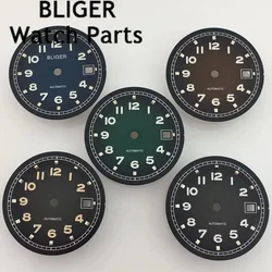 BLIGER 31.5mm sterile dial luminous watch dial fit ETA 2836 2824 Mingzhu DG2813 3804 Miyota 8205 8215 821A Seagull 1612 movement