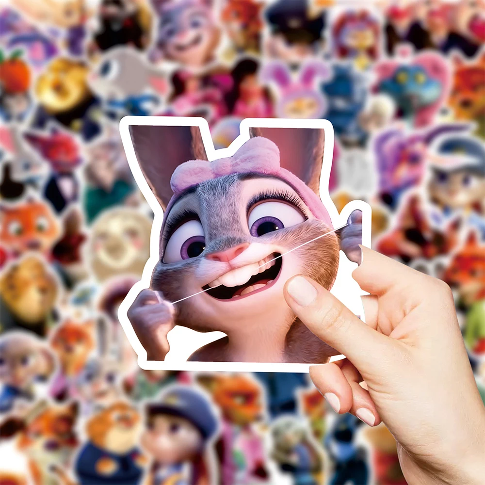 

10/30/85pcs Kawaii Judy Nick Disney Zootopia 2 Stickers Funny Anime Sticker Luggage Phone Laptop Cute Cartoon Decals Wholesale