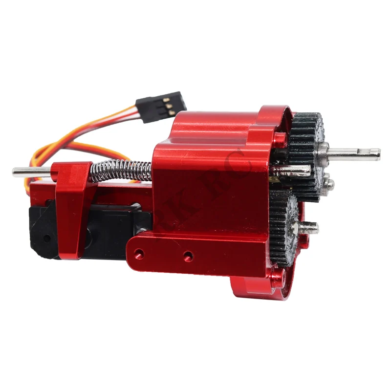 Full Metal Gearbox Gear 2 Speed Super Large Torque 370 Motor with Servo for WPL B14 B24 B36 C14 C24 MN D90 MN99S RC Car Upgrade