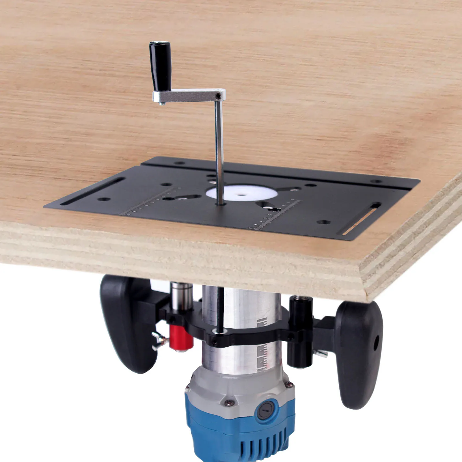 router-lift-kit-w-aluminum-router-plate-for-65mm-diameter-motors-woodworking-router-table-workbench-trimmer-engraving-machine