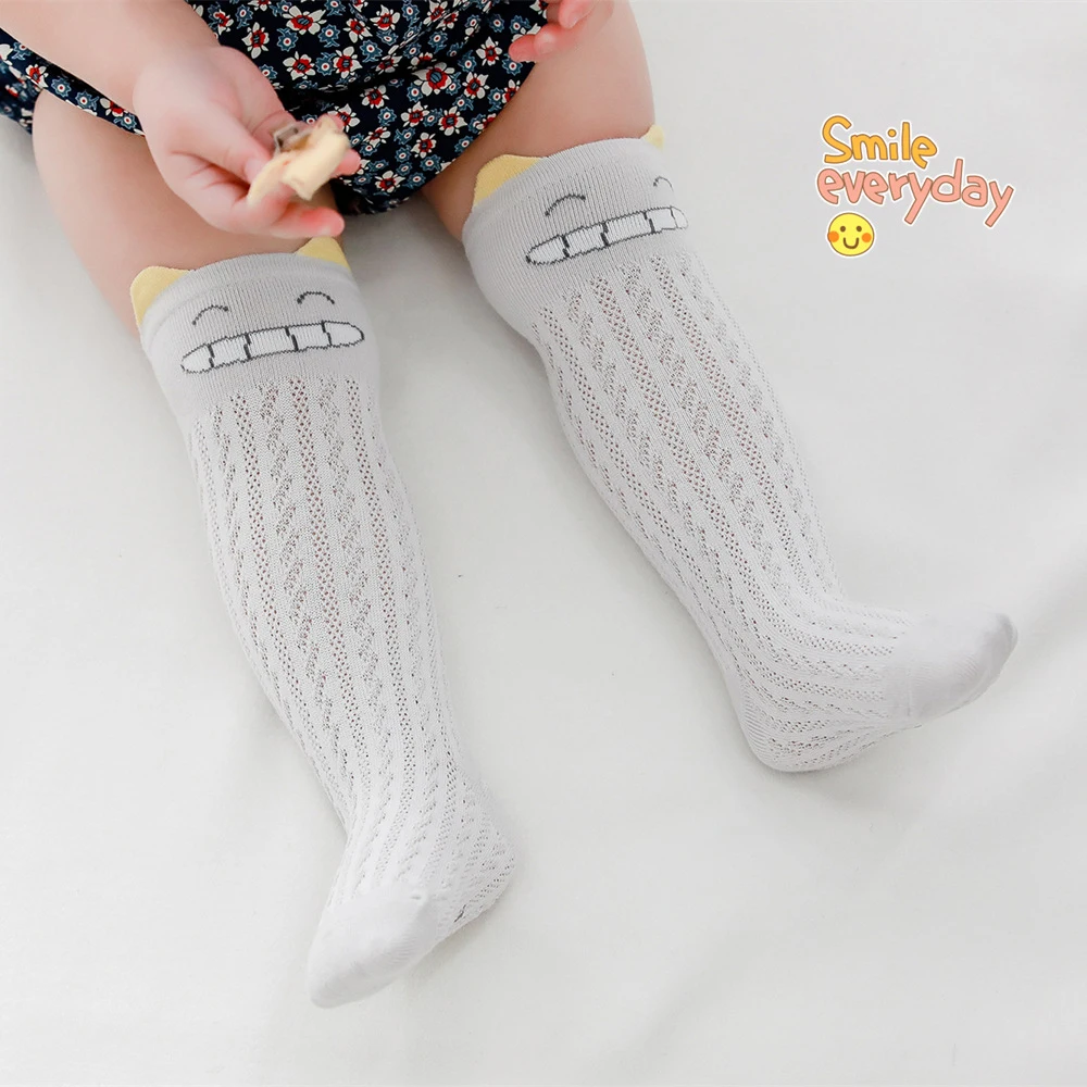 

Summer Baby Mesh Knee High Socks Breathable Anti Mosquito Stockings Summer Infant Cute Cartoon Socks Gifts For Girls