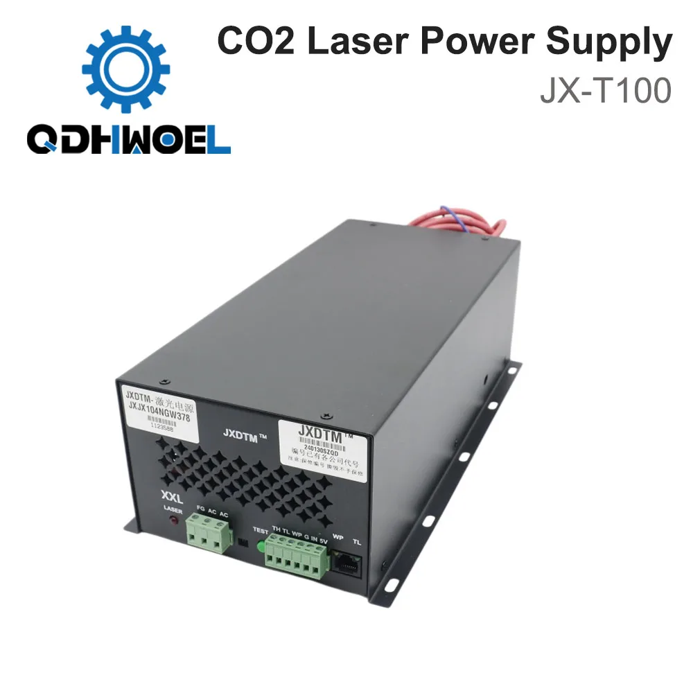JX-T100  100W-130W CO2 laser power supply is available in 110V and 220V models for cutting and engraving machines