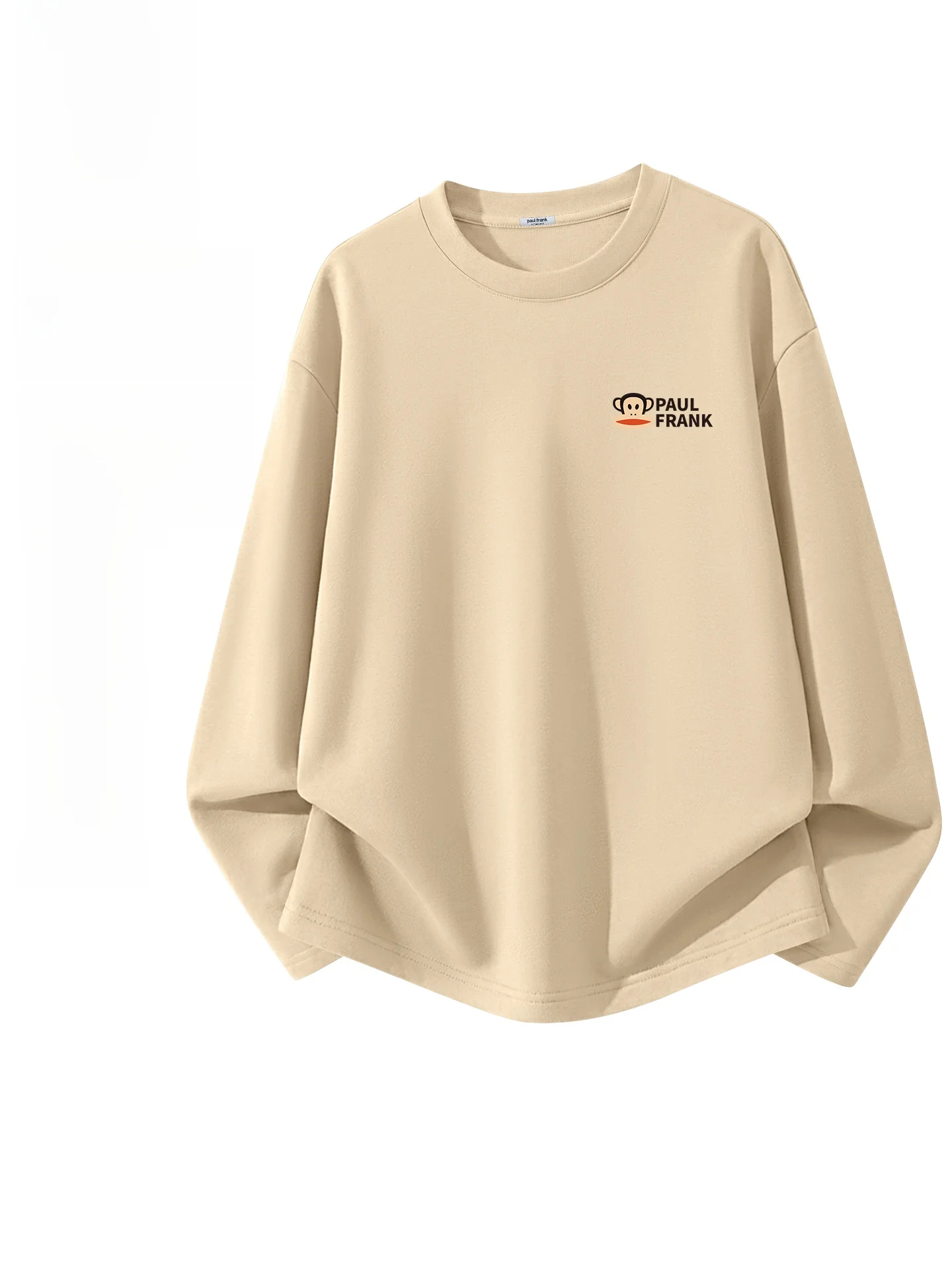 

Футболка из чистого хлопка с длинным рукавом и круглым вырезом, мужская, весенняя, базовая, для подростков, универсальная, дышащая, впитывающая пот