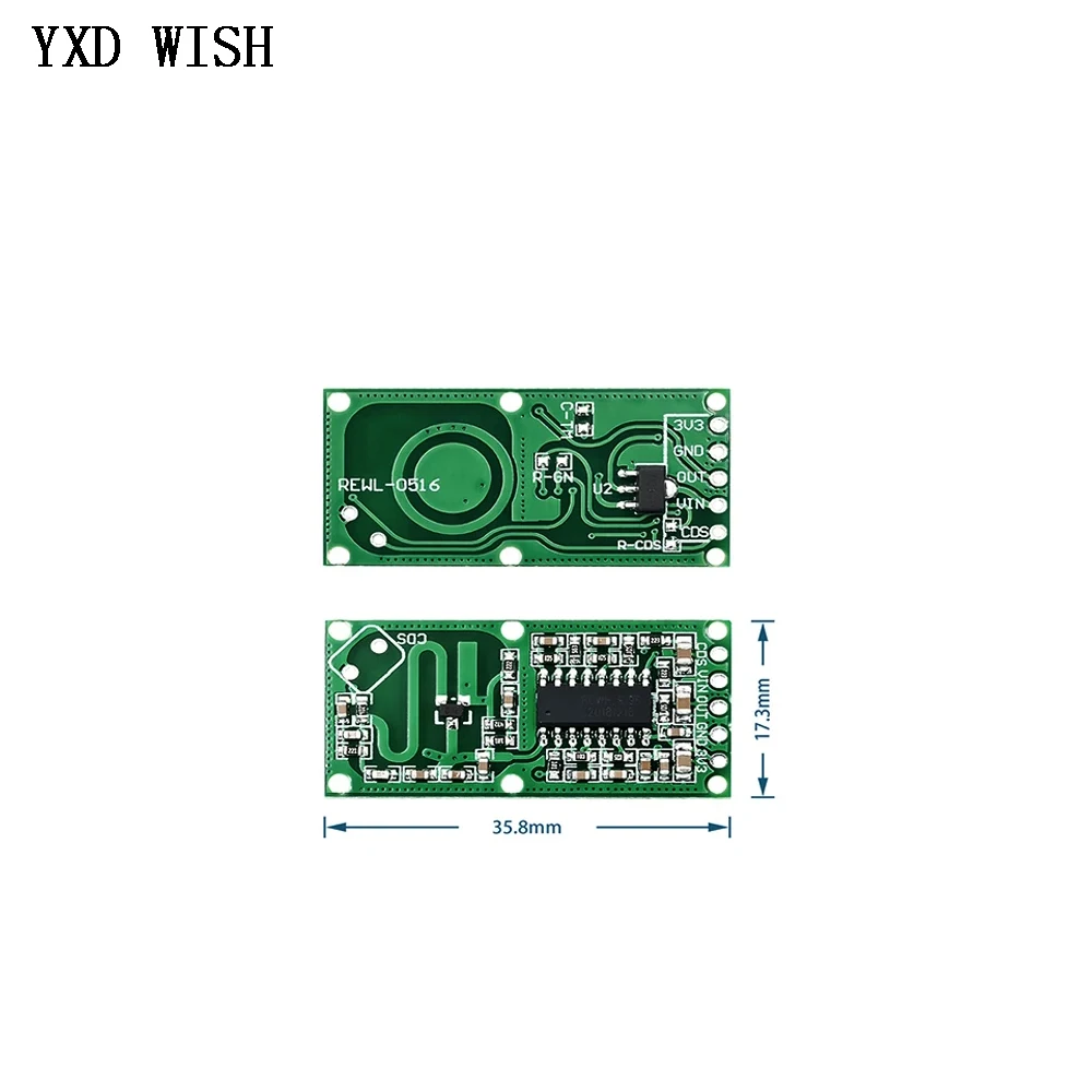 10pcs RCWL-0516 bewegungs erkennungs sensor mikrowellen radars ensor schalter rcwl 516 modul menschlicher sensor körper induktion platine