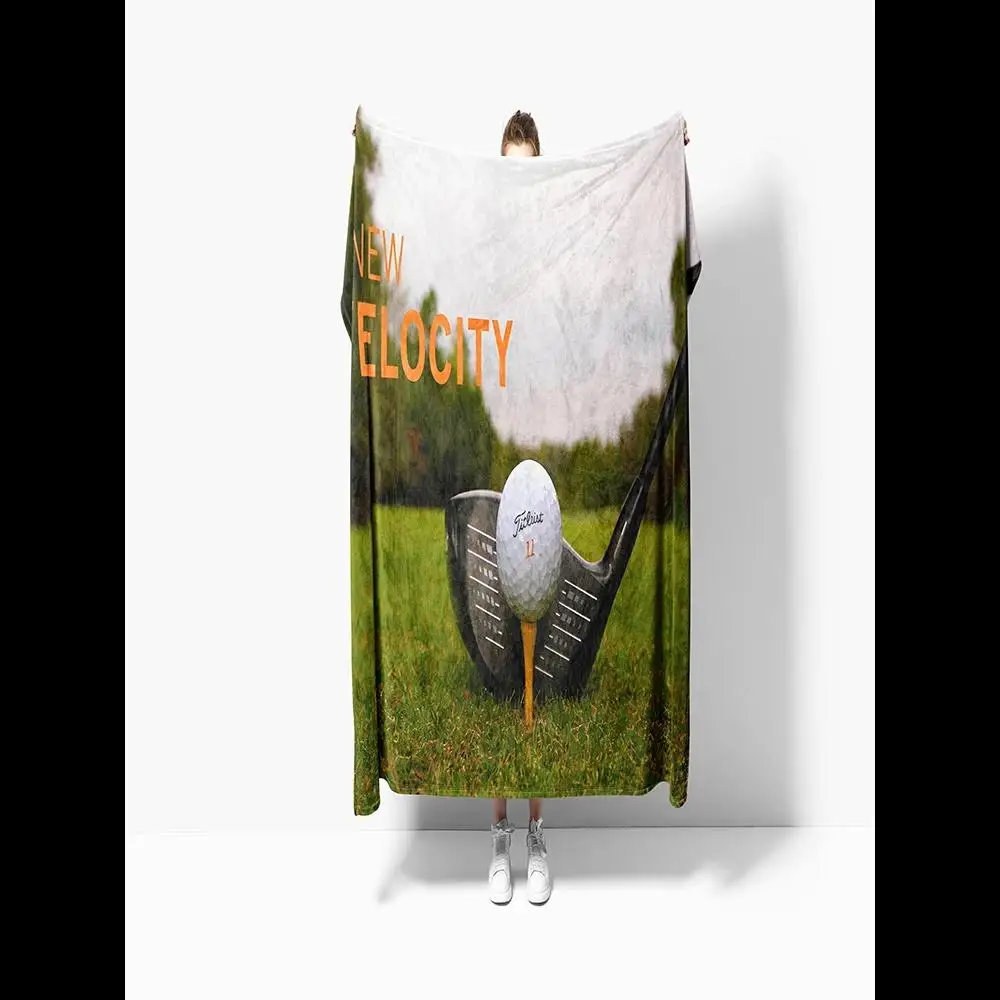 

Мягкое плюшевое одеяло с принтом гольфа x см D, фланелевое одеяло для гостиной, спальни, кровати, дивана, чехол для пикника