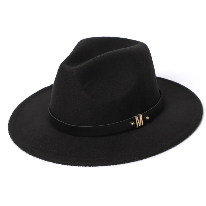 New Fashion Men Fedora Hat Women Jazz Hat Elegant Autumn Winter Imitation Wool British Top Hat Outdoor Casual Felt Hat