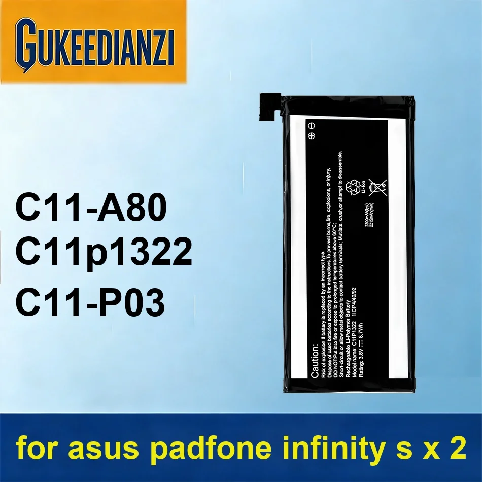 

Tablet Battery Safe C11-A80 C11-P03 C11p1322 2215-5000mAh For Asus Padfone Infinity s x 2