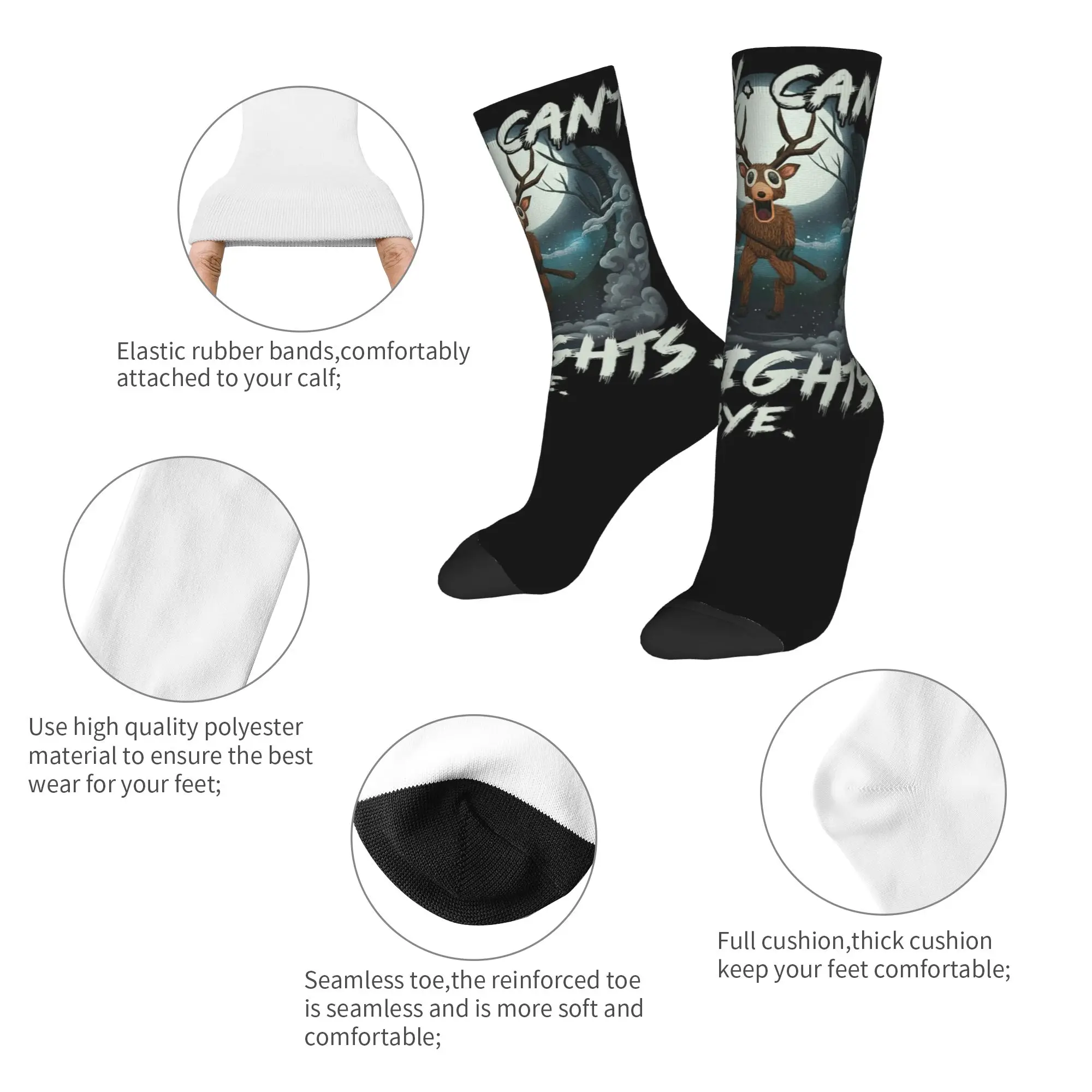 آسف. لا يمكن. 99 ليلاً. وداعا. في The Forest Gamer Merch جوارب جوارب قوطية للخريف جوارب مضادة للانزلاق للرجال جوارب رياضية خارجية