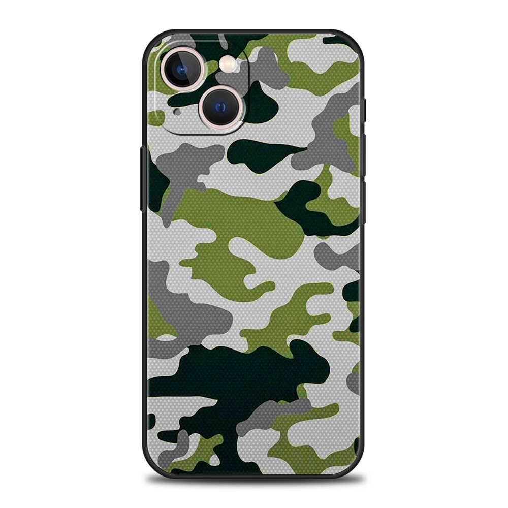 Camouflage Camo Military Phone Case for iPhone 16 15 14 13 12 Pro Max 11 Pro Max 7 8 Plus XS XR Max Shockproof Soft Shell Bag