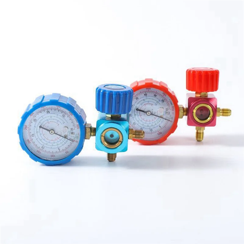 

Manifold Gauge - Air Condition Manifold Gauge Manometer Valve 800Psi/55Kg With Visual Mirror For R410A R22 Durable Easy To Use