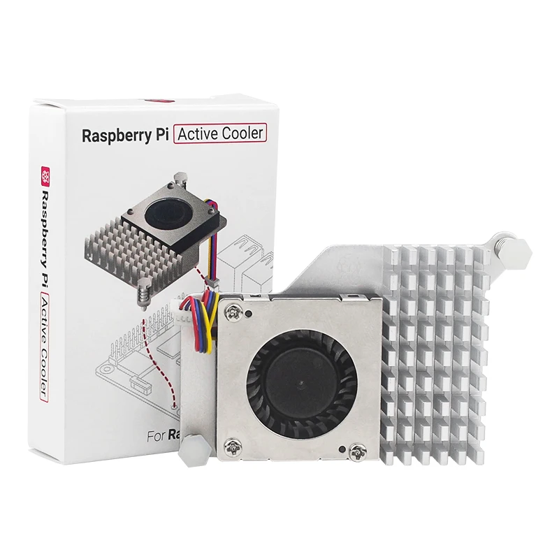 Raspberry Pi Active Cooler Metal Heatsink Office Fan with Adjustable Speed Cooling Fan for Raspberry Pi 5