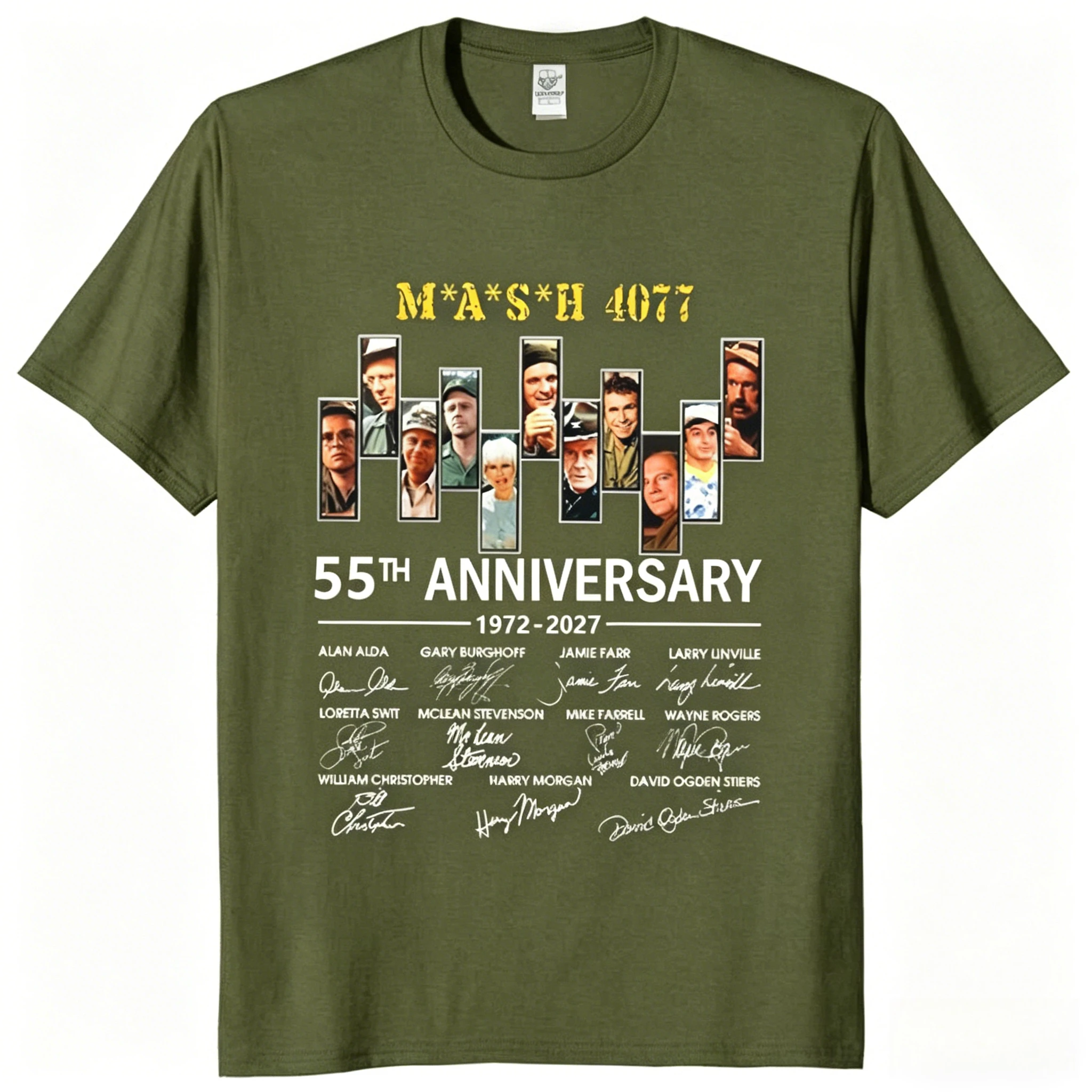 Unisex 54th 55th Anniversary Mash Distressed Logo T Shirt Classic TV Show 4077 Vintage Fan Casual Streetwear Top 1972-2026