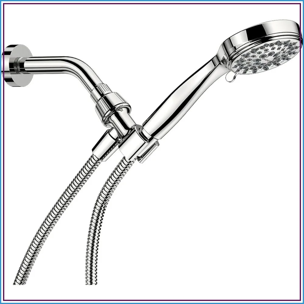 High Pressure Handheld Shower Head with 5 Spray Settings, Chrome Finish, 2.5 GPM
