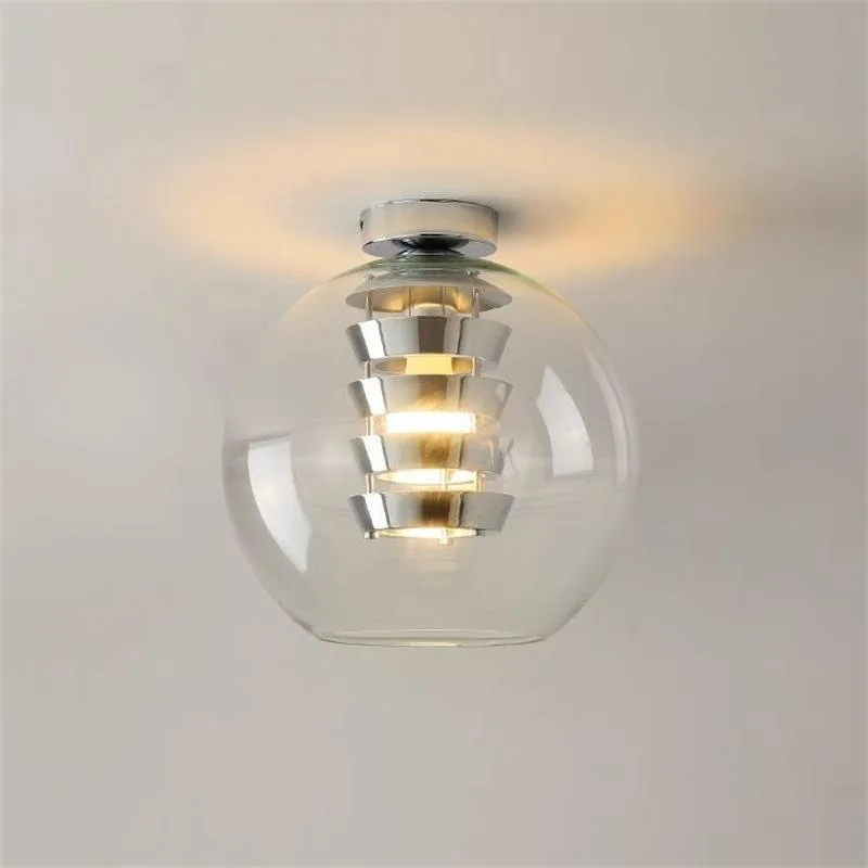 

Промышленный светодиодный потолочный светильник из прозрачного стекла в стиле Баухаус, минималистичный дизайн, для освещения внутри помещений: прихожей, коридора, балкона, ресторана