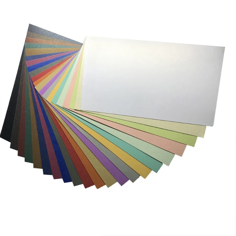 papel a5 colorful 250g Pearlescent double-sided color Paper jam 50pcs Used for DIY packaging/printing/graffiti painting