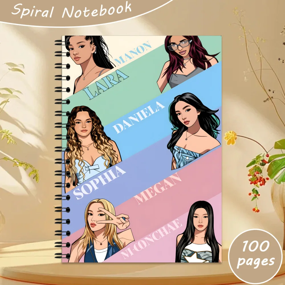 New Popular Cross-border 100 Pages A5 Singer Idol Spiral Notebook, Sketchbook, Diary & Writing Book