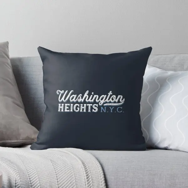 Retro Washington Heights Ny  Printing Throw Pillow Cover Decor Soft Hotel Car Wedding Fashion Waist Pillows not include One Side