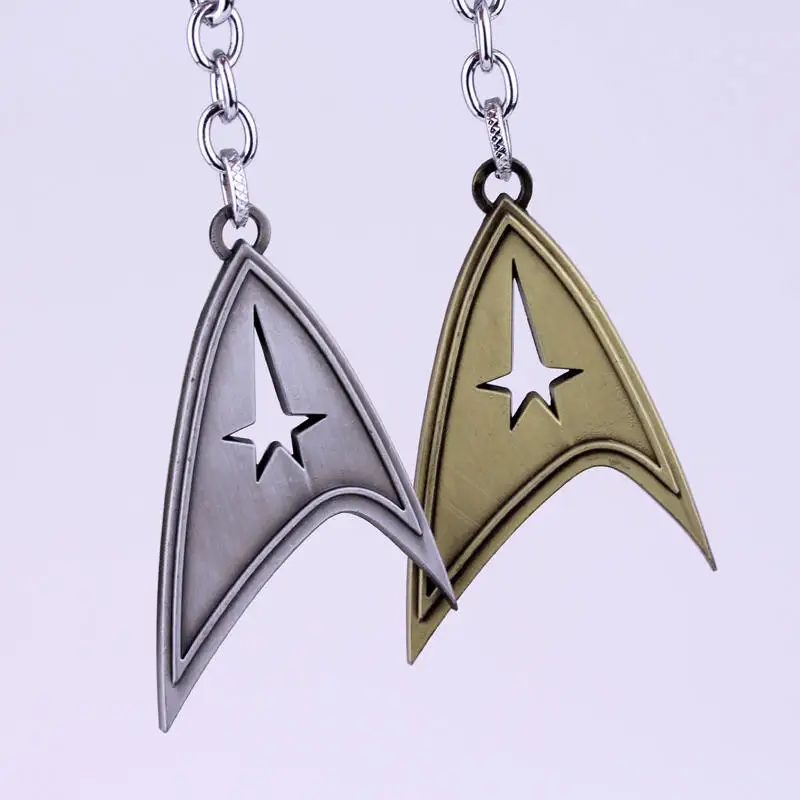 Star Trek Keychain Metal Logo Pendant Key Chain for Women Men Keyring Jewelry Gift