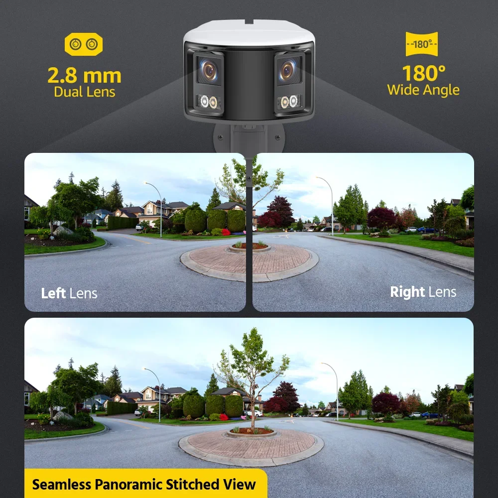 6MP PoE Dual Lens Panoramic Security Camera ANNKE FCD600 6MP PoE Dual Lens Panoramic Security Camera 180° FoV Smart