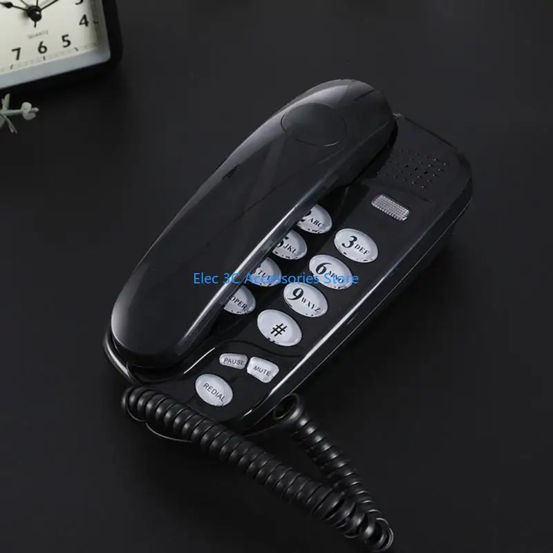 Y51A KXT-580 Mini Telephone Wall Mount Call Light Telephone Wall Phone Fixed Landline