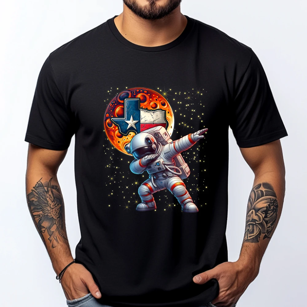 

Texas 1965 Houston City Space Dabbing Astronaut Astronomy Graphic Tees Women Unisex Graphic T Shirts