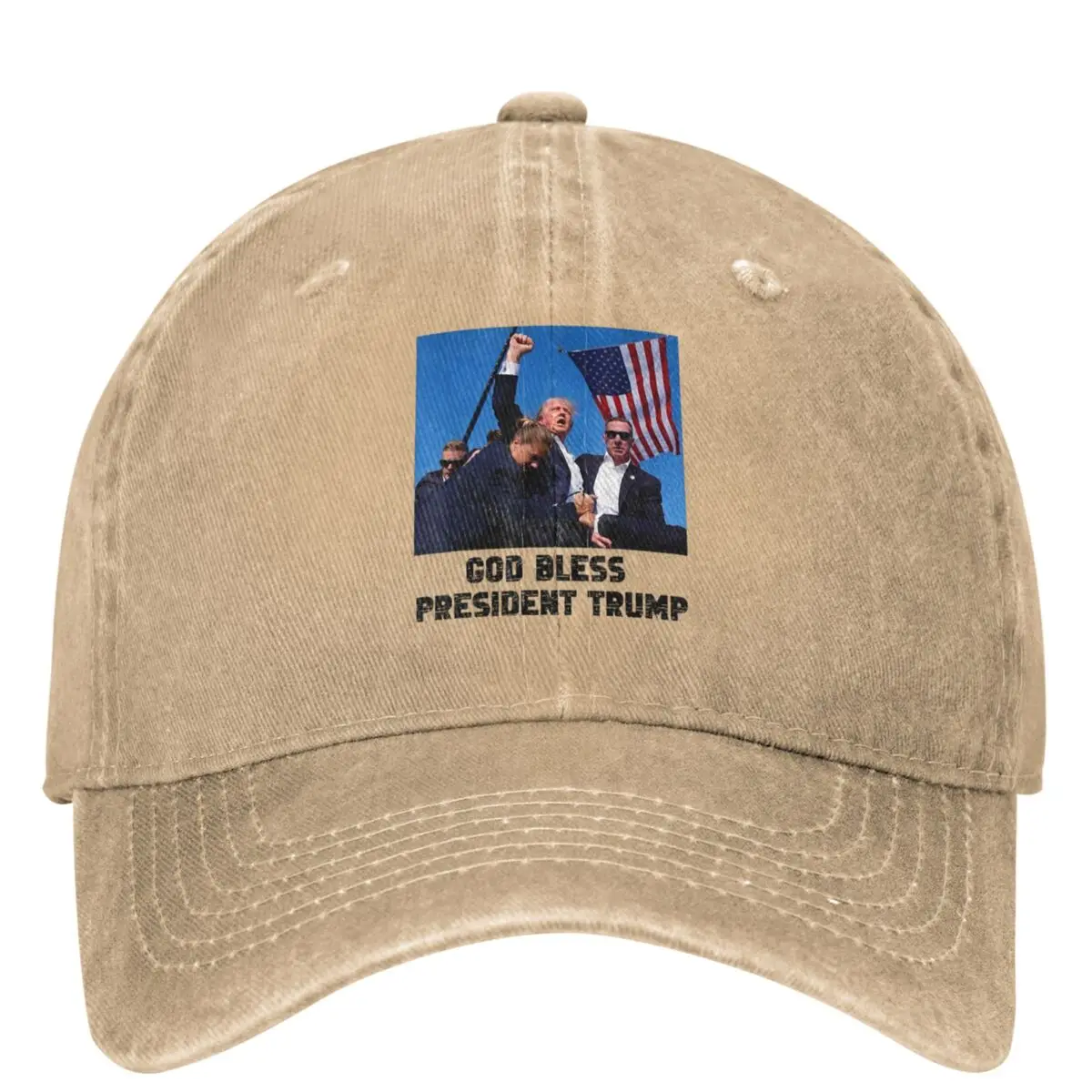 

God Bless President Trump Casual Baseball Cap Spring Donald Trump 2024 Trucker Hat Hot Sale Outdoor Gym Hip Hop Hats