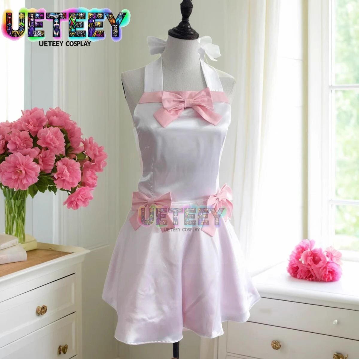 

UETEEY Cos Bakemonogatari Nisemonogatari Oshino Shinobu Косплей Костюм Платье Милый комплект одежды Shinobu на Хэллоуин Нестандартный размер