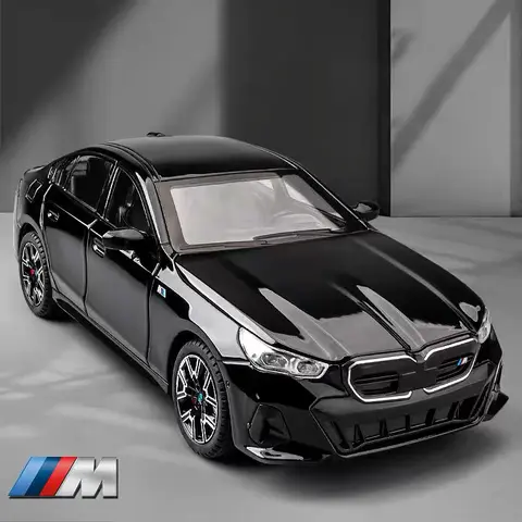 1:24 BMW I5 M60 le M6 IM alliage Miniature voiture moulé sous pression en métal échelle modèle de voiture son et lumière Simulation enfants jouet véhicule cadeau