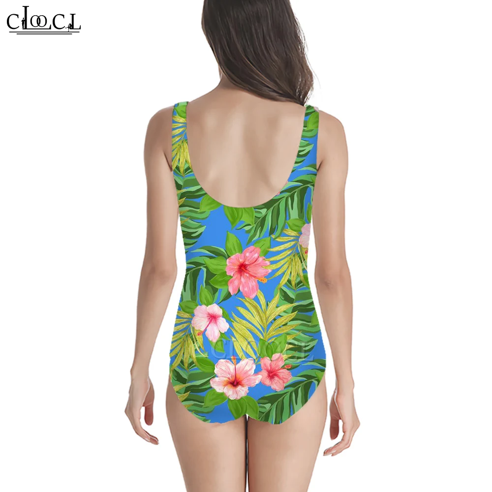 CLOOCL Hawaiian Swimsuit Beautiful Hibiscus 3D Printed Suit for Women Beach Pool Swimming Swimsuit In Summer Fashion Swimwear