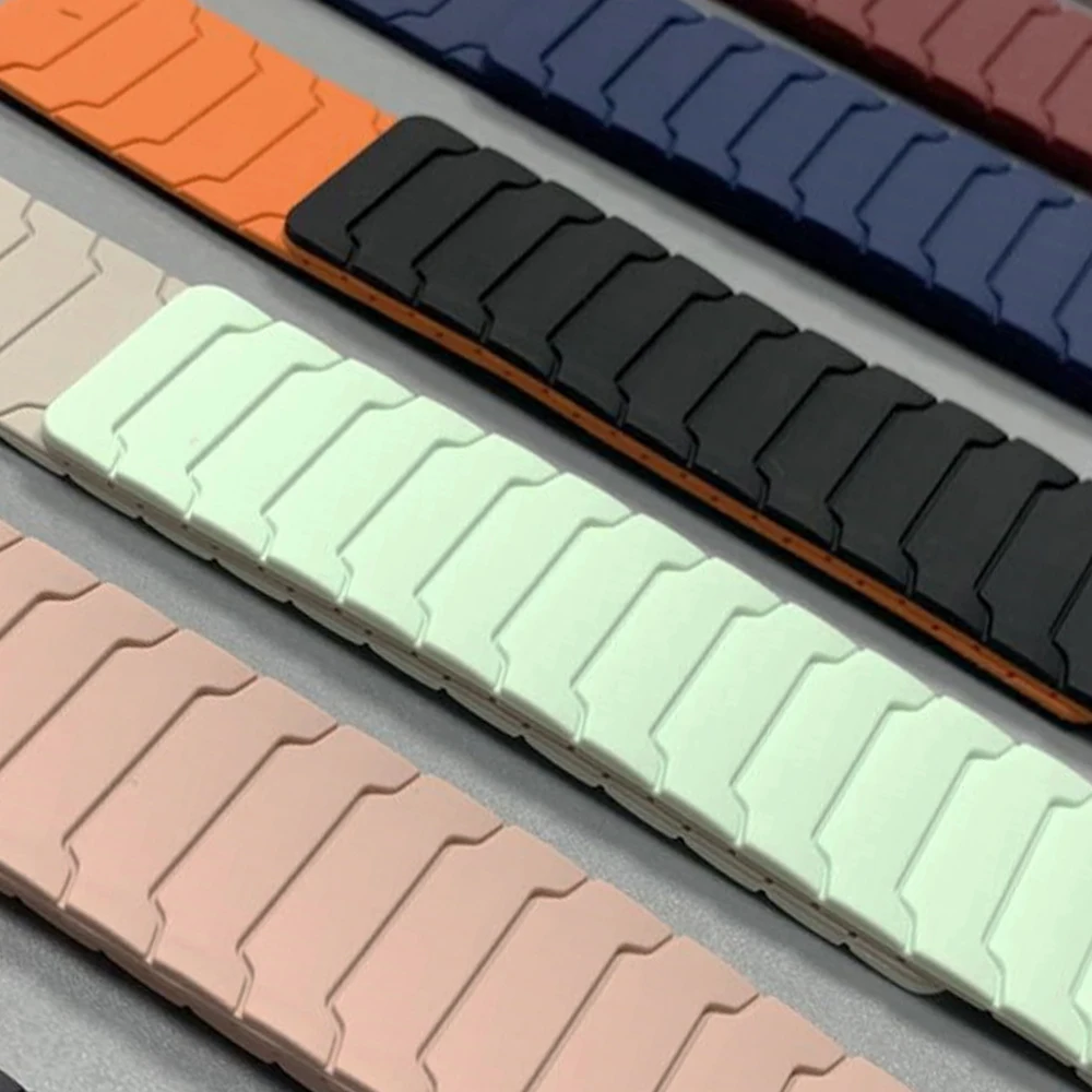 Силиконовые ремешки с магнитной петлей для Galaxy Watch 8 серии, ремешок для Samsung Galaxy watch 8, 40 мм, 44 мм/8, классический спортивный браслет 46 мм