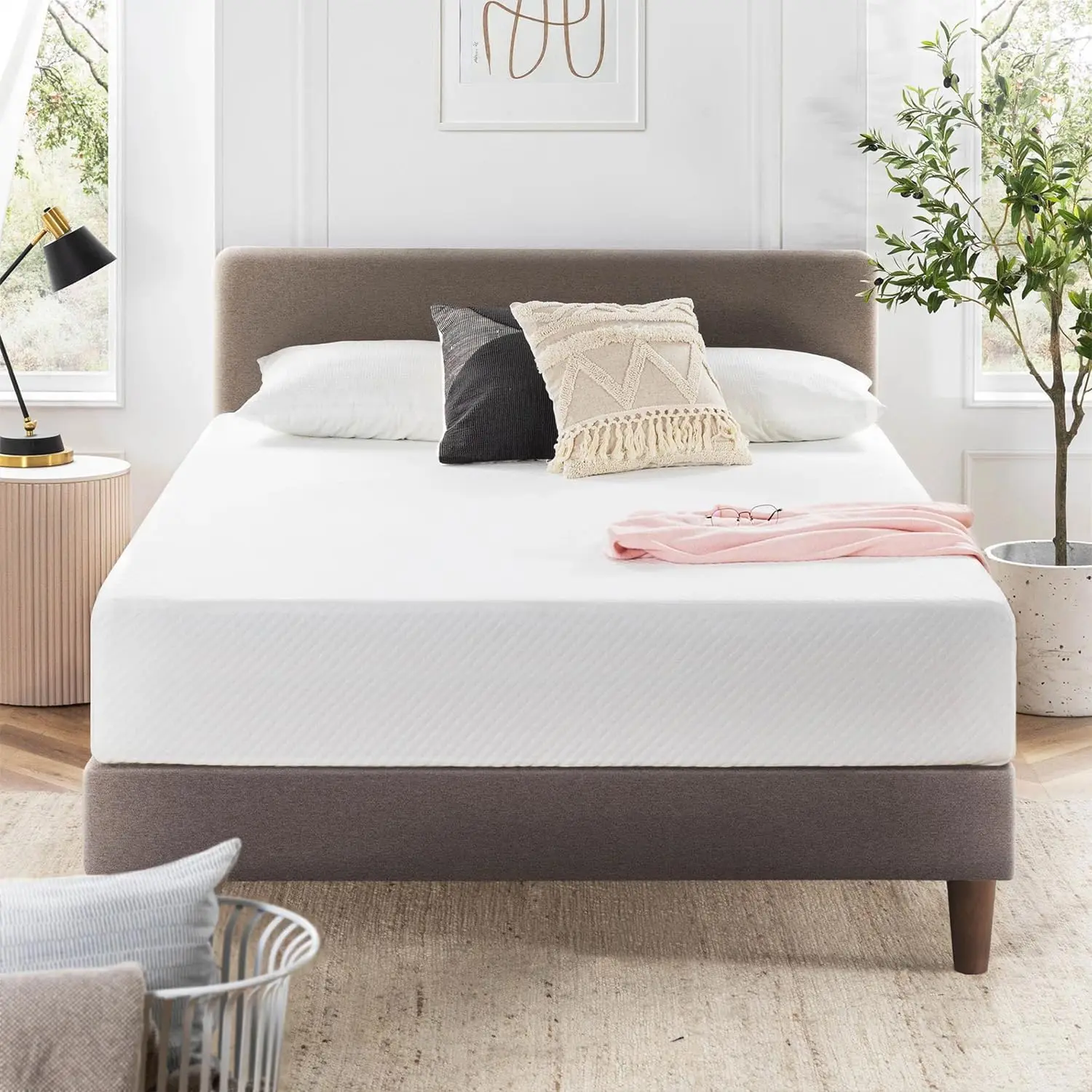 Matelas en mousse à mémoire de forme gel pleine grandeur de 10 pouces, matelas moyen pour soulager la pression et sommeil plus frais, matelas pour enfants et adultes