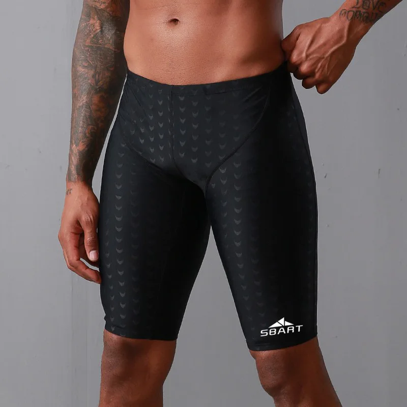 High Quality Man Swimpants Professional Quick Dry Swim Pants Pro Knee Swimwear Men\'s Swimming Wear Trunks Shorts Pant Teenages