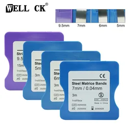 WELLCK-Bandas de matriz de resina curada ligera, 15m, hoja de moldeo de resina transparente, ancho de 9,5mm, odontología