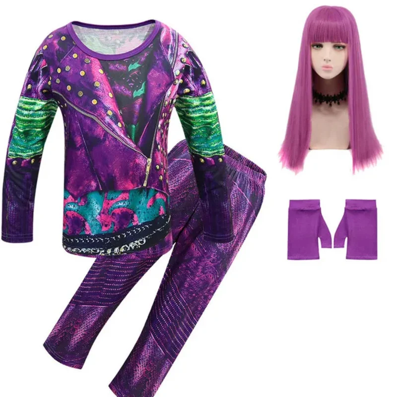 Bear House Kinds of D-Descendants 3 Mal для девочек, карнавальный костюм Иви, детский фантазийный тканевый парик на Хэллоуин, Bir2025 PPT01..