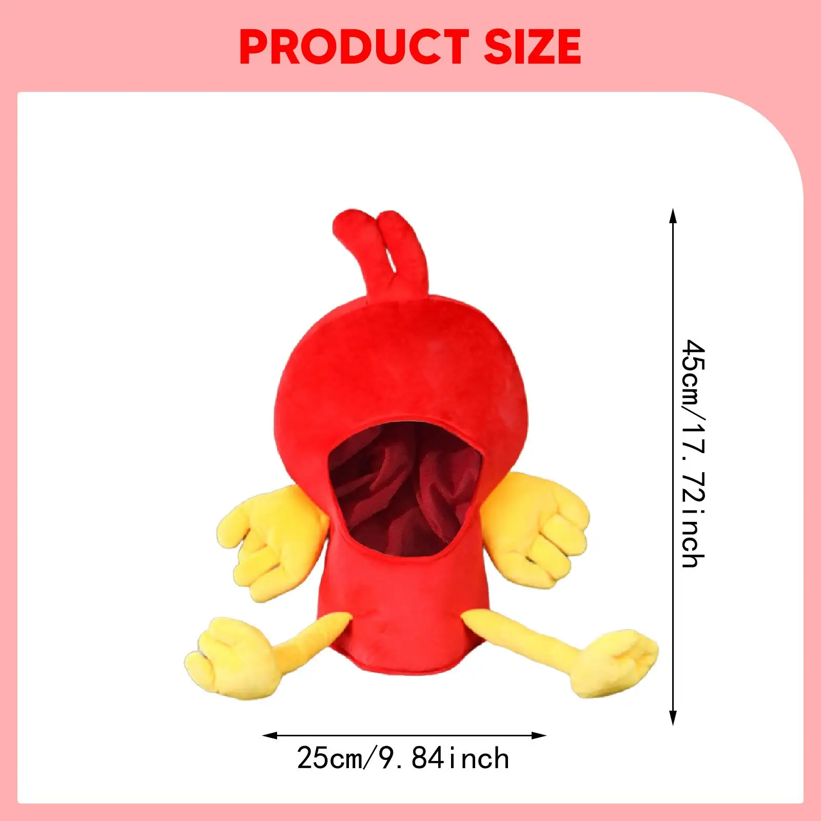 Chicken Plush Hat Costume Accessories Cosplay Headgear Headwear for Festival Birthday