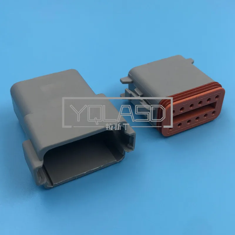 1 Set 12 Way DT06-12S DT06-12P DT Series Grey Socket Car Plug AC Assembly Waterproof Electrical Wiring Connector For Deutsch