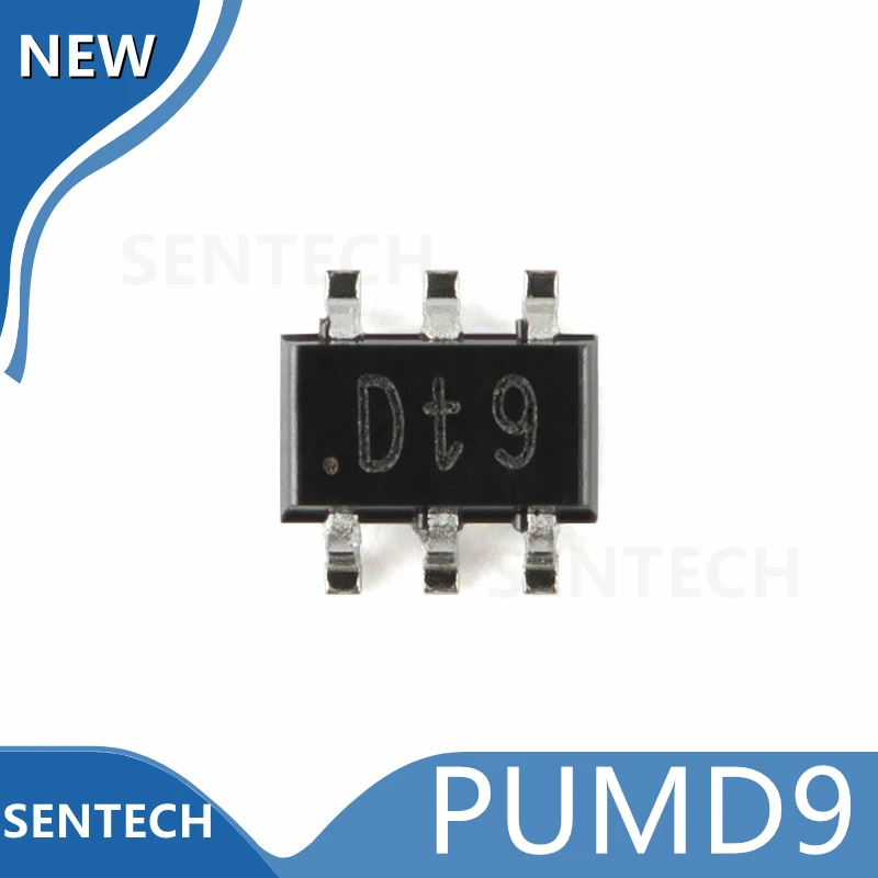 100PCS/LOT 100% New Original PUMD9 SOT-363 (Dt9) NPN/PNP resistor-equipped transistors