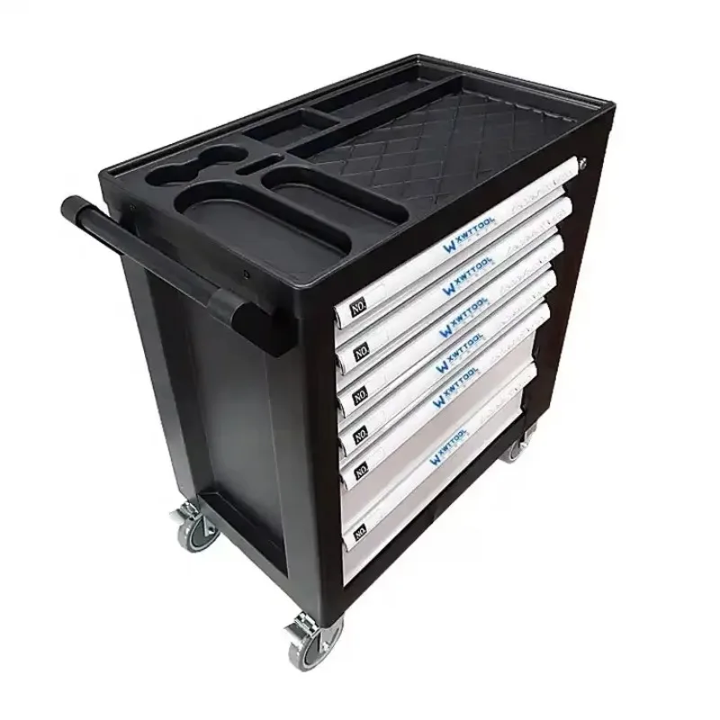 

Auto Repair 6 Drawers Workshop Tool Cabinet Garage Tool Trolley Cart Chest Combination Tools Set