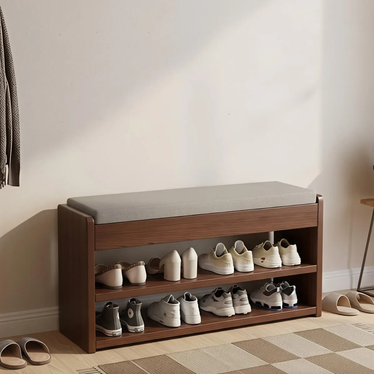 Shoe change home door multi-layer shoe rack can sit shoe cabinet strong and durable dust-proof large-capacity stool