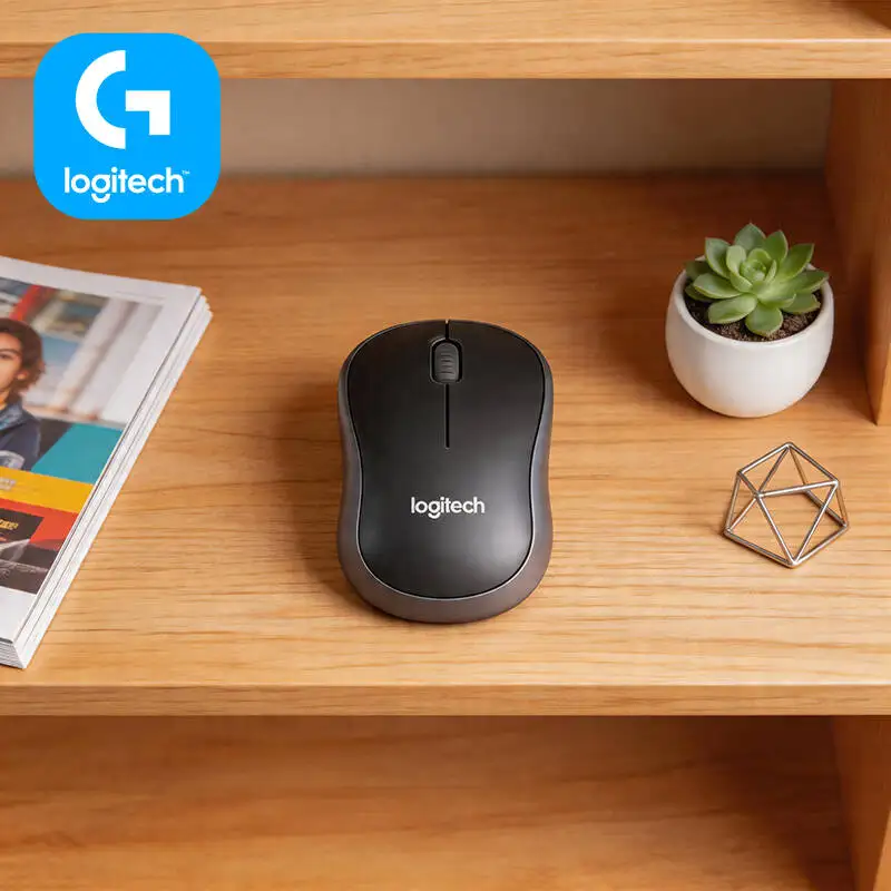 

Logitech M185 Comfort-Grip Mouse 1000 DPI Optical Sensor 10m Range 12-Month Battery Auto-Sleep Energy-Saving Work Tool